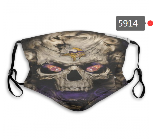 2020 NFL Minnesota Vikings #7 Dust mask with filter->nfl dust mask->Sports Accessory